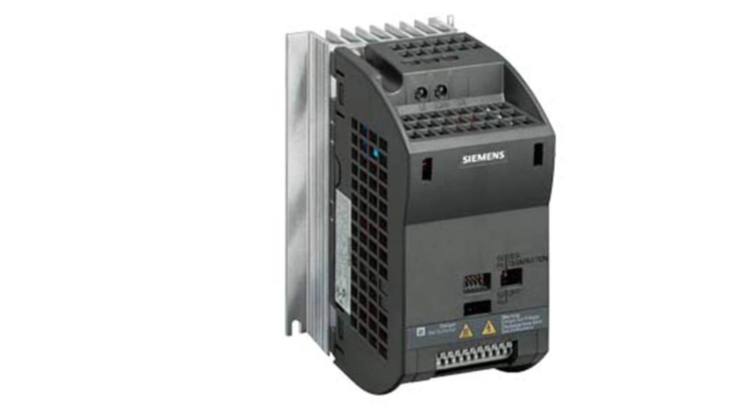 Siemens Inverter Drive, 0.12 kW, 1, 3 Phase, 230 V ac, 2.3 A, SINAMICS G110 Series