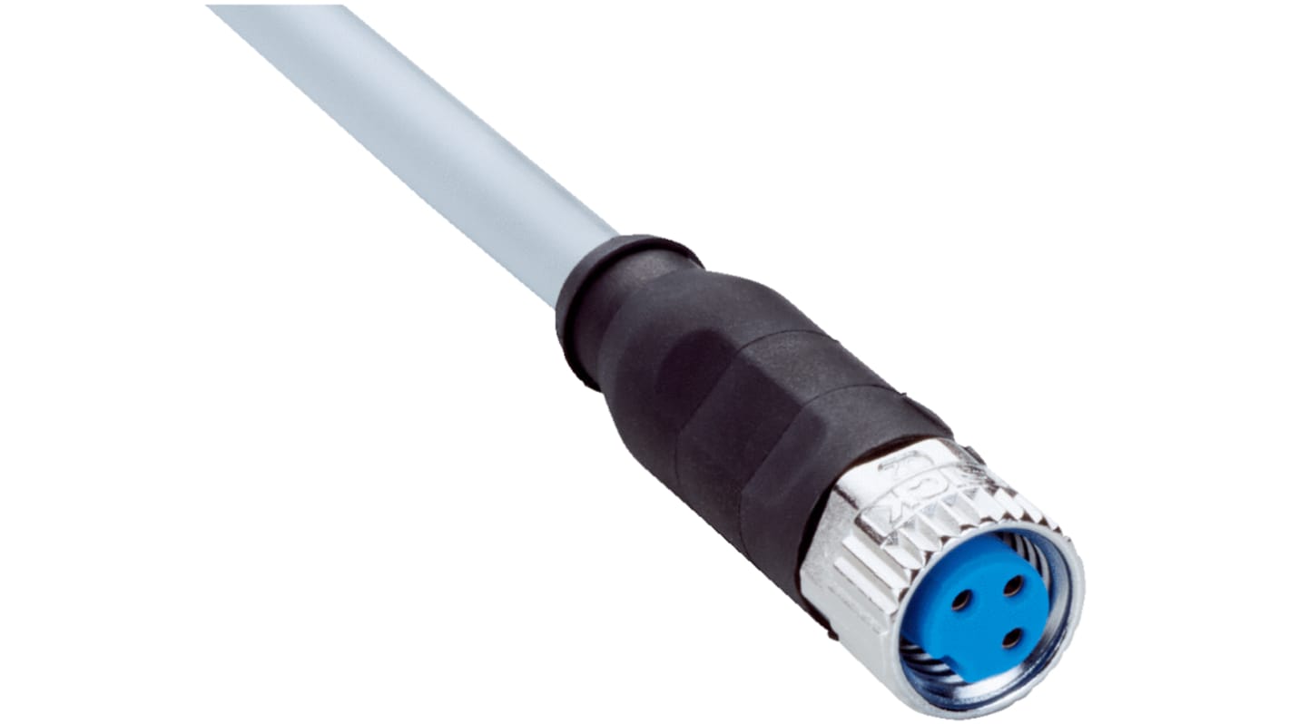 Sick Straight Female 3 way M8 to 3 way Unterminated Sensor Actuator Cable, 2m