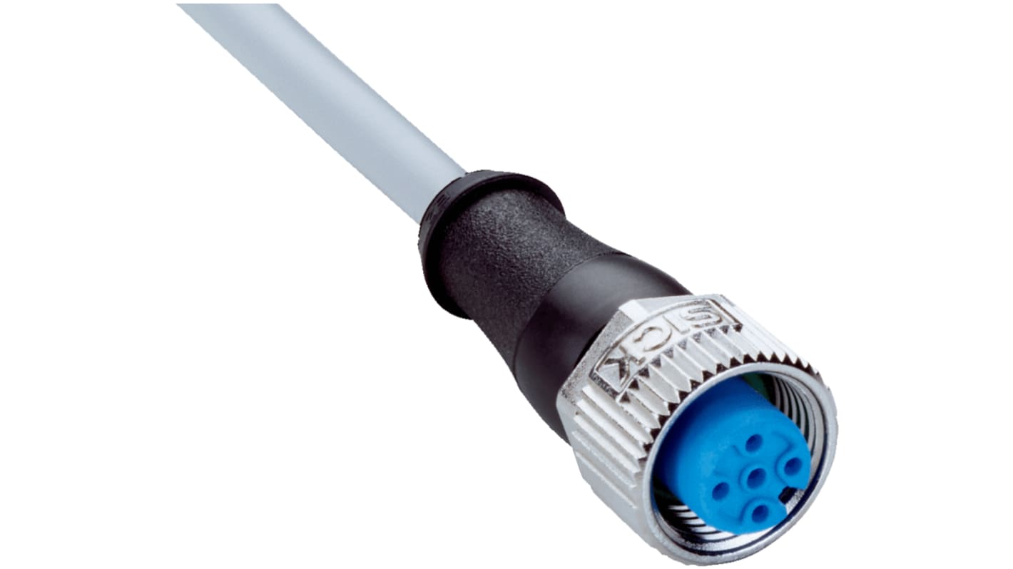 SICK Straight Female 4 way M12 to 4 way Unterminated Sensor Actuator Cable, 2m