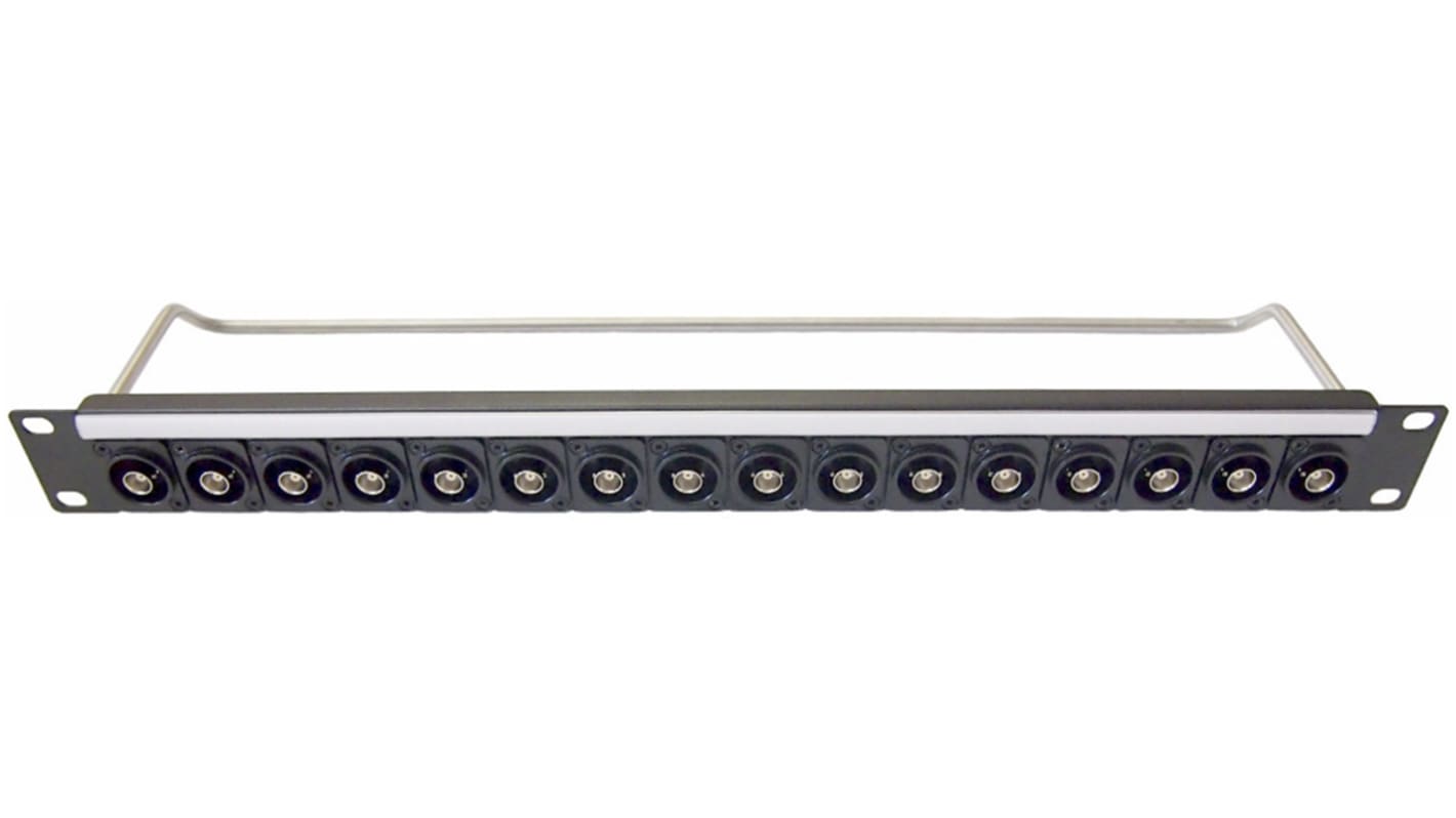 Patch panel Audio, Digitale, Ottica, Video 16 porte, 1U Rack