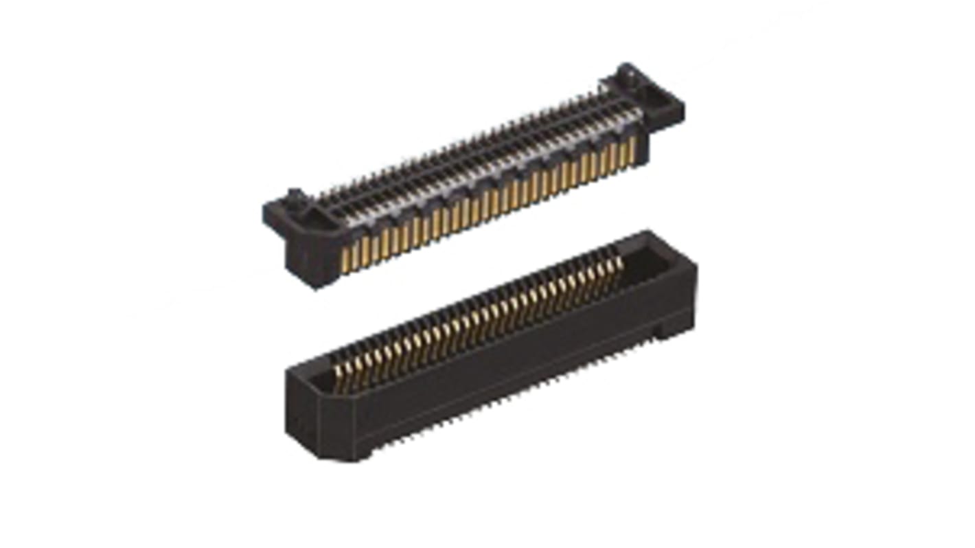 Hirose 60p双排排针 直向板对板连接器, 0.8mm间距, 500.0mA, 300.0 V, SMT安装, ER8系列