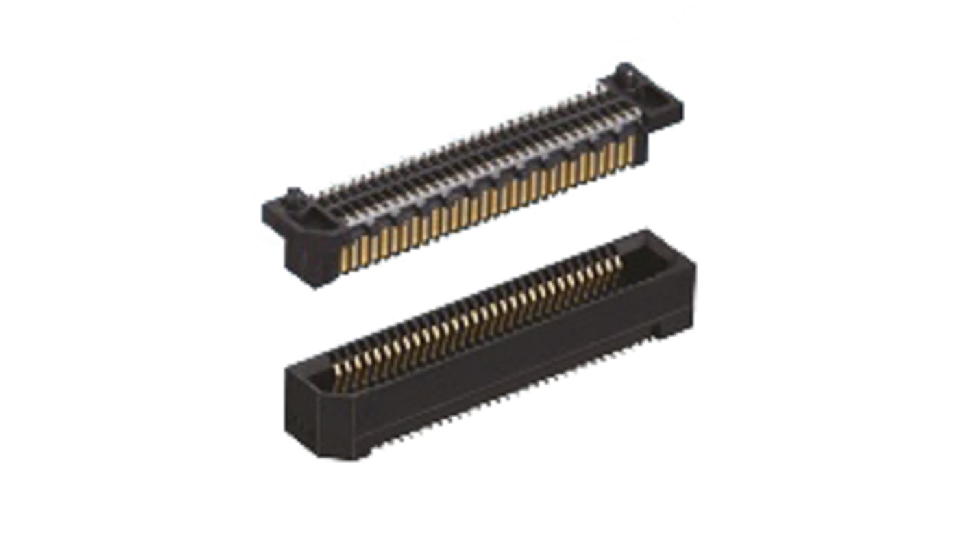 Hirose 120p双排排针 直向板对板连接器, 0.8mm间距, 500.0mA, 300.0 V, SMT安装, ER8系列