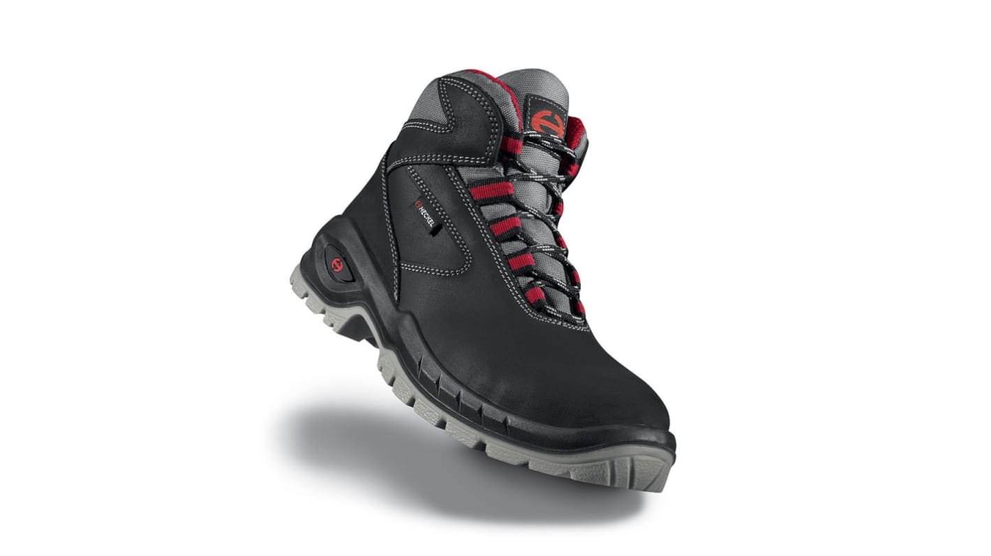 Heckel SUXXEED Black, Grey, Red Composite Toe Capped Men's Ankle Safety Boots, UK 3, EU 36