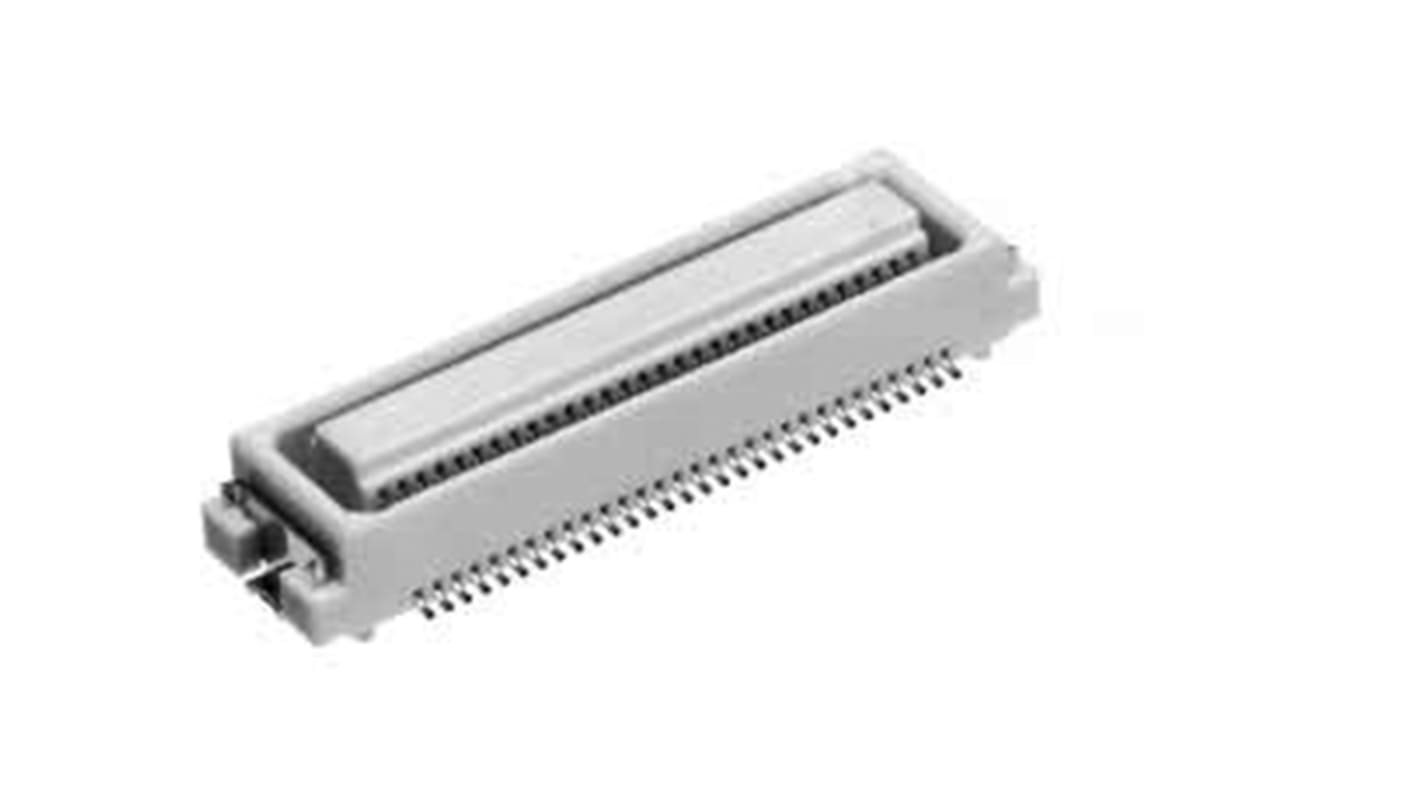 Hirose DF17 Series Straight Surface Mount PCB Socket, 80-Contact, 2-Row, 0.5mm Pitch, Solder Termination