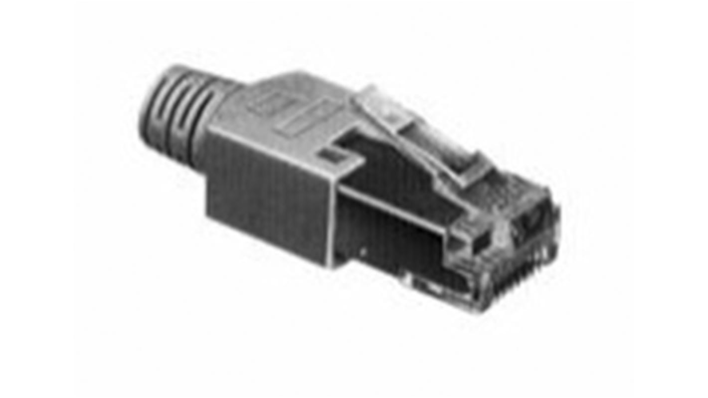 Hirose TM11P Series Male RJ45 Connector, Cable Mount Right Angle 1 Port 1 -Way