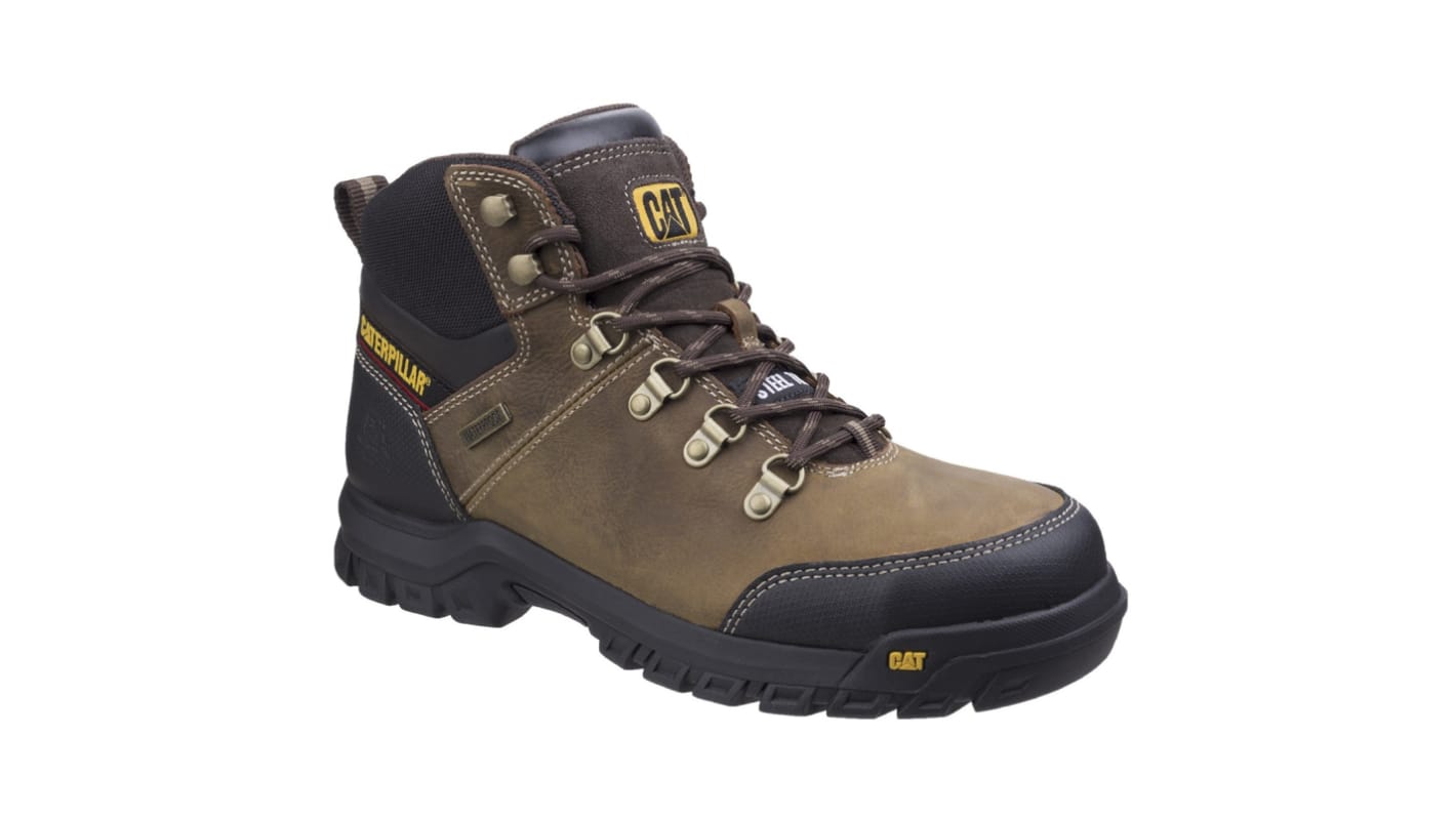 P722602 Caterpillar Framework Brown Steel Toe Capped Safety Boots UK 11 RS
