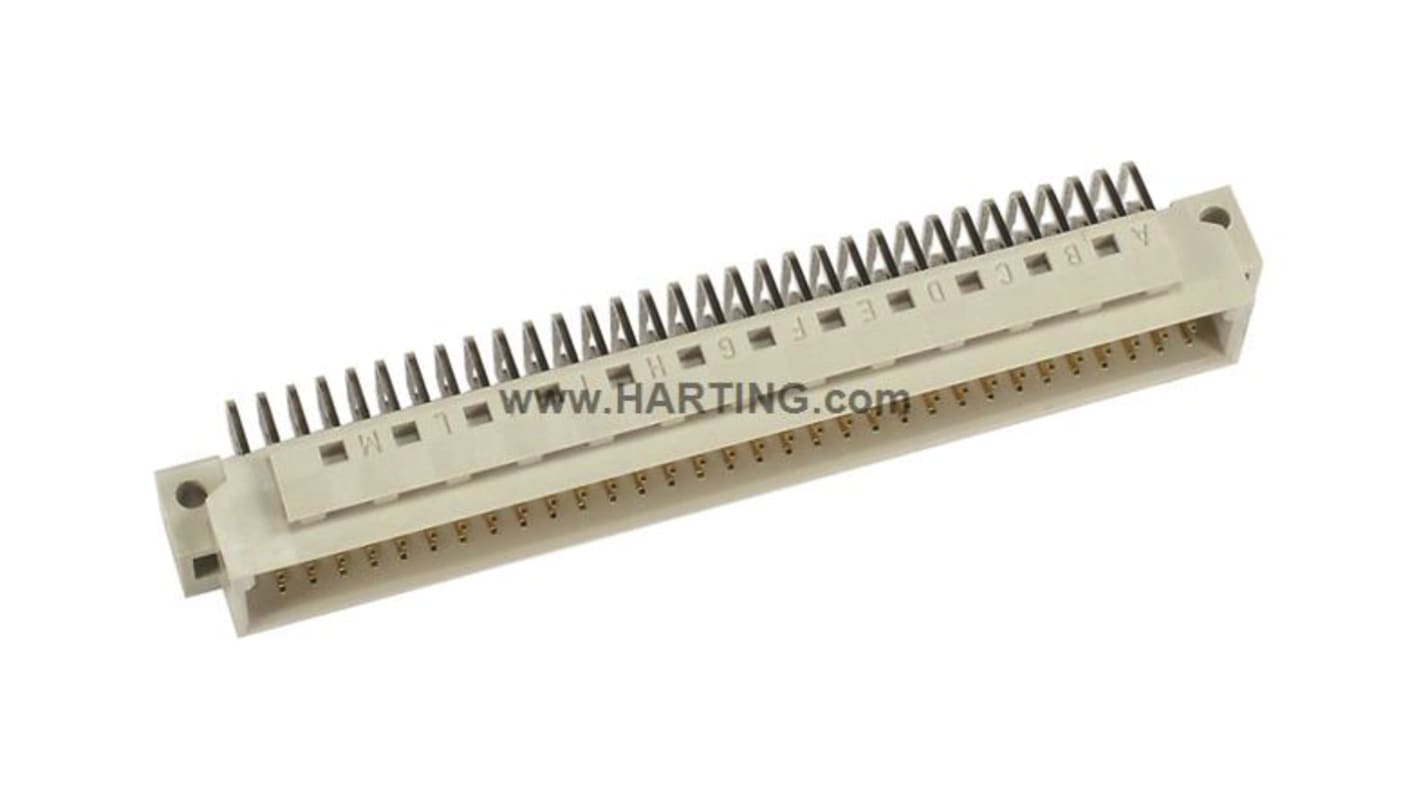 HARTING DIN 41612 96 Way 2.54mm Pitch, Type C, 3 Row, Angled DIN 41612 Connector, Plug