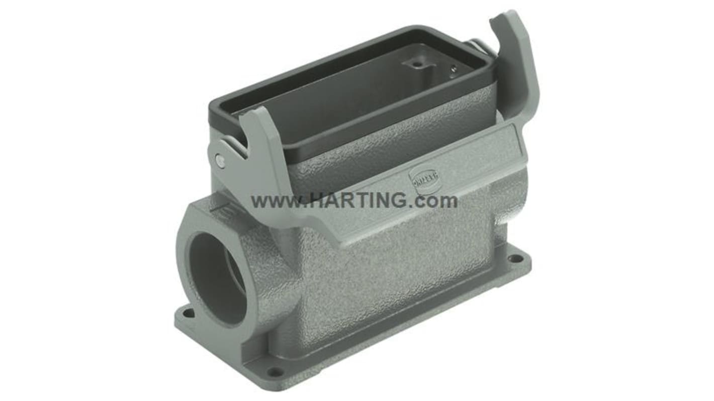 HARTING Han B Heavy Duty Power Connector Housing, M25 x 2 Thread, Side Entry