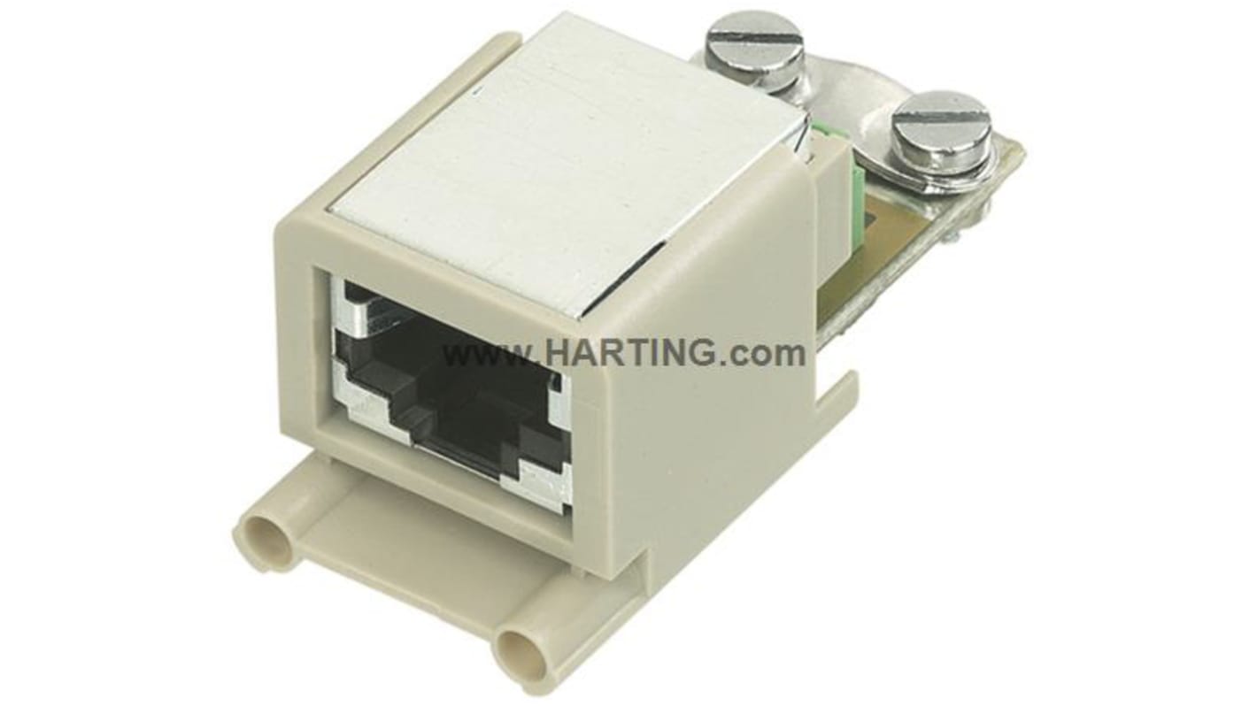 HARTING Heavy Duty Power Connector Module, 10A, Female, Han-Brid Series, 2 Contacts