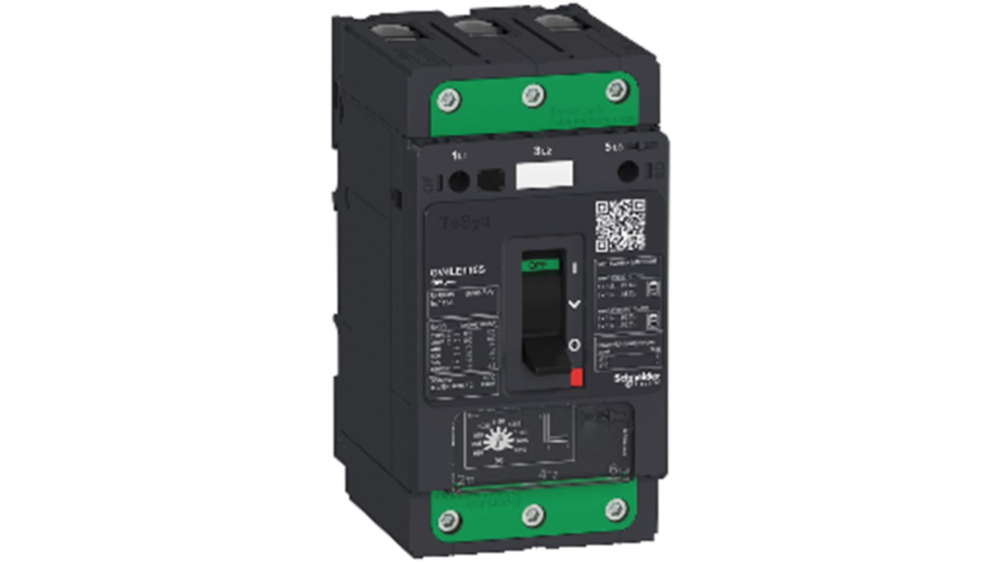 Schneider Electric TeSys Thermal Circuit Breaker - GV4LE 3 Pole 690V ac Voltage Rating, 115A Current Rating