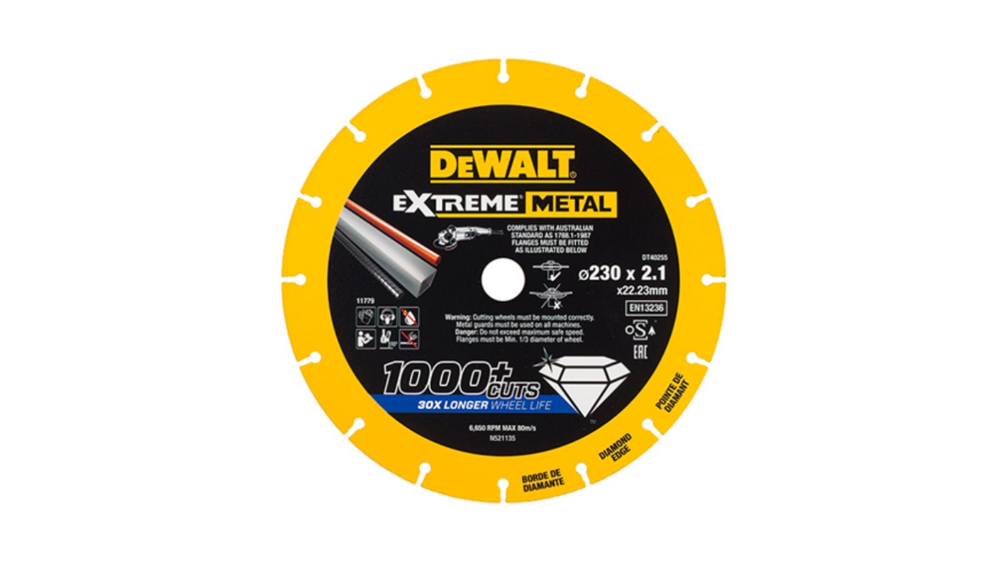 DeWALT Aluminiumoxid Trennscheibe Ø 230mm / Stärke 1.5mm, Korngröße P60