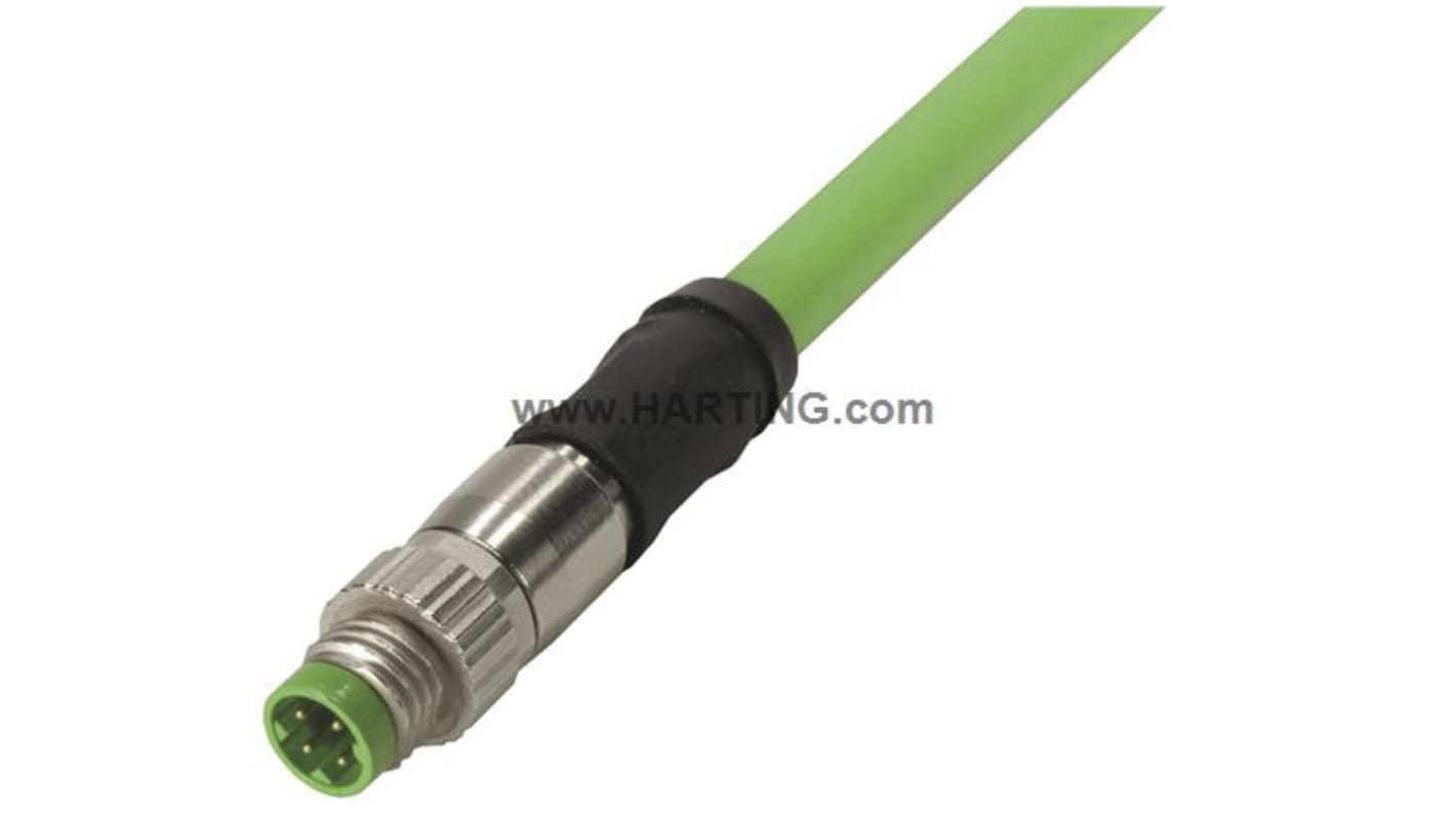 HARTING, センサアクチュエータケーブル, 22 AWG, Circular Connectors M8シリーズ, コア数：4, 2134C7C7477100