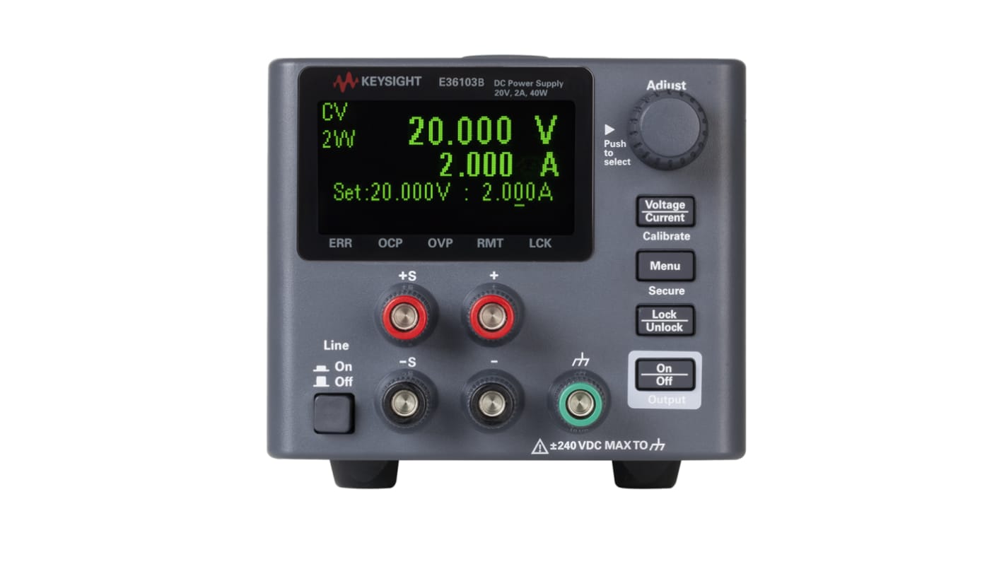 Zasilacz laboratoryjny 0 → 20V 2A Keysight Technologies 40W Programowalny zasilacz DC
