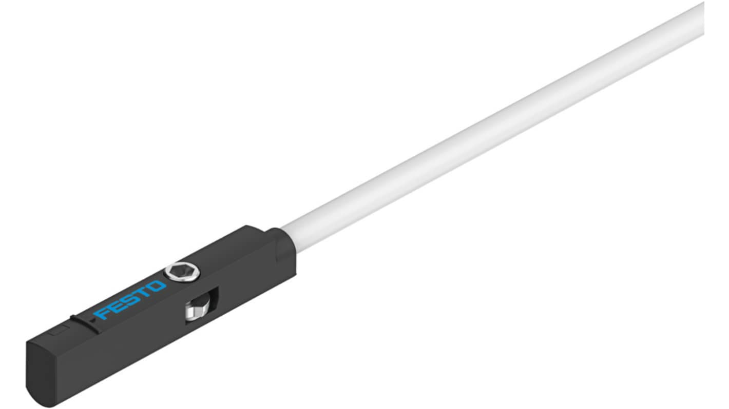 Festo Proximity Sensor Pneumatic Position Detector, IP65, IP68, 24V dc, NO Operation, SMT-10M, with LED indicator,