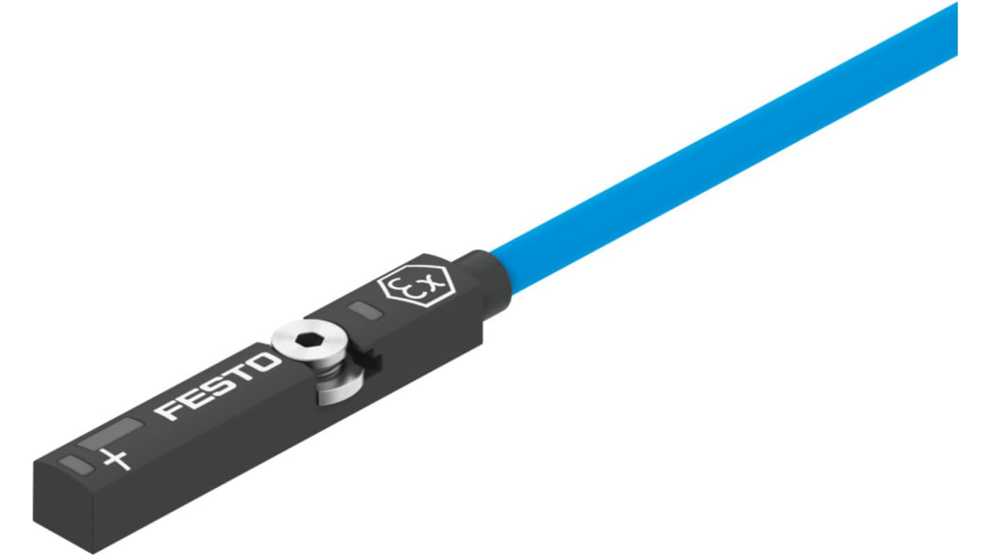 Festo Electronic Proximity Sensor Pneumatic Position Detector, IP65, IP68, 18V dc, SDBT-MS, with LED indicator, 579072