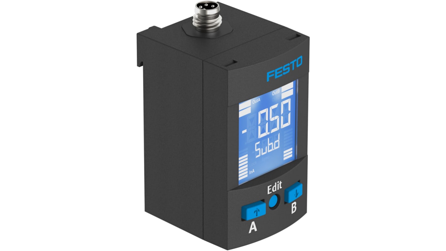 Festo Pressure Sensor 15bar, 30V dc, IP65, IP67 10bar