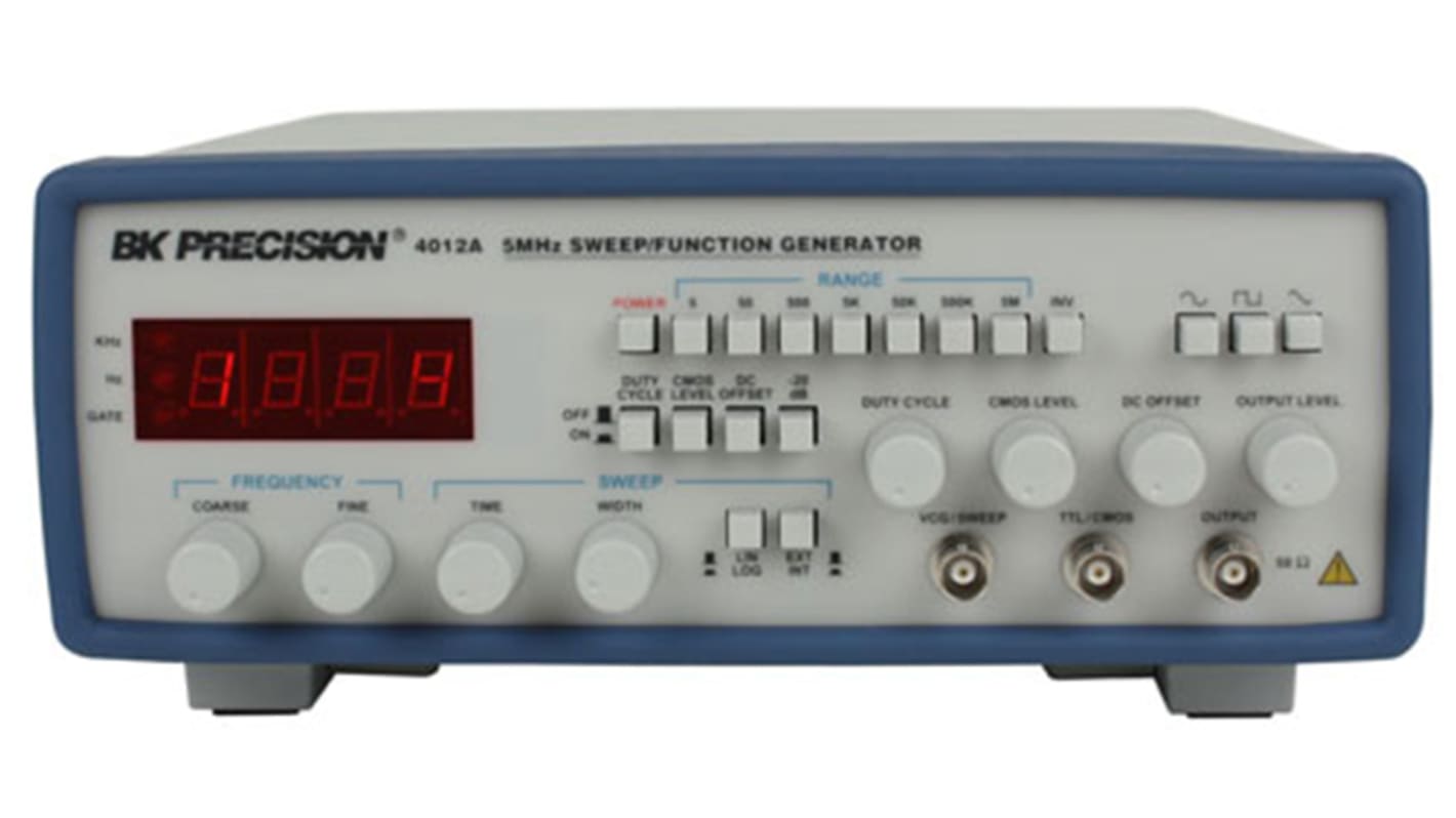 Generator funkcyjny BK Precision częst. sinus: 5MHz tłumienie: -20dB amplituda: 20V Pk-Pk impedancja: 50Ω, z kalibracją