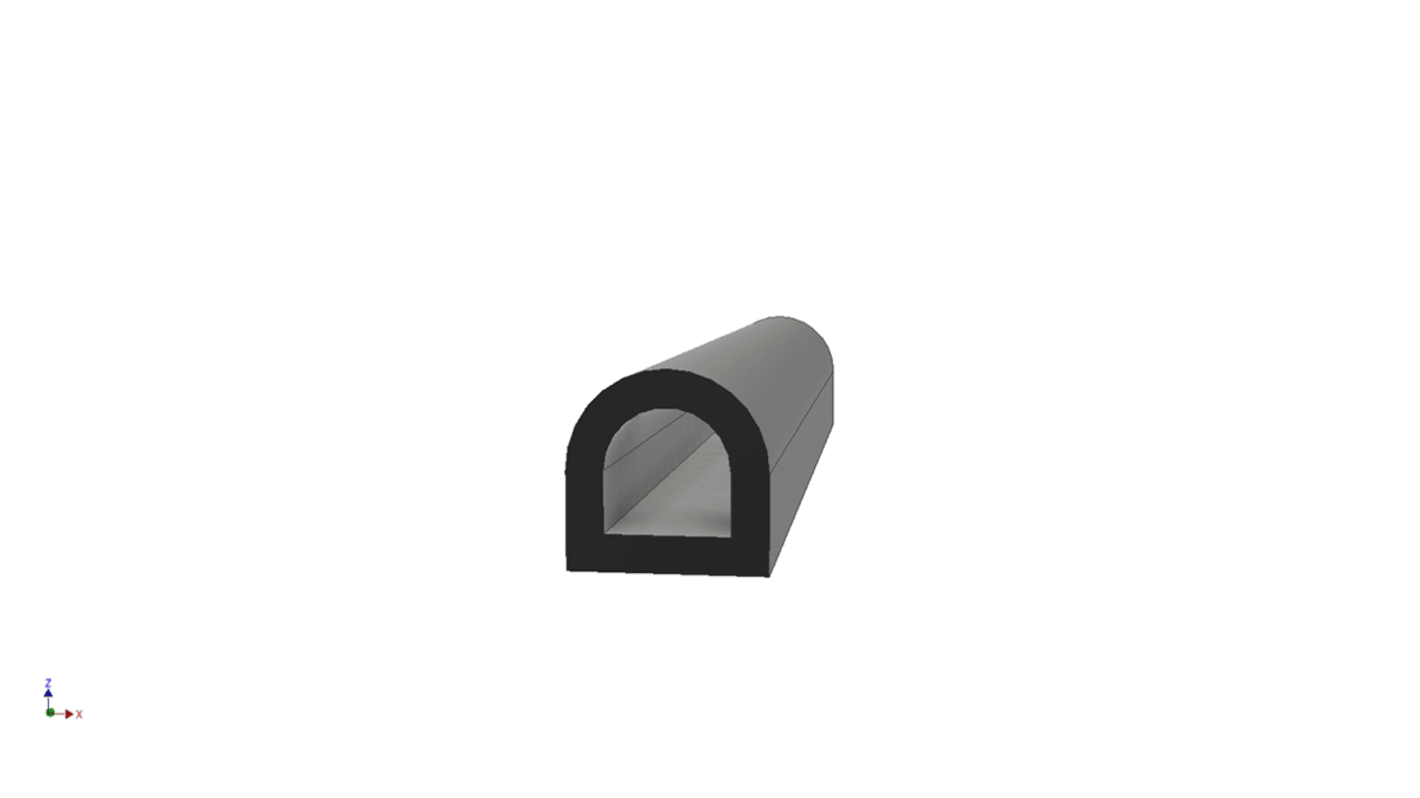 RS PRO Black EPDM  Edging Strip, 20m