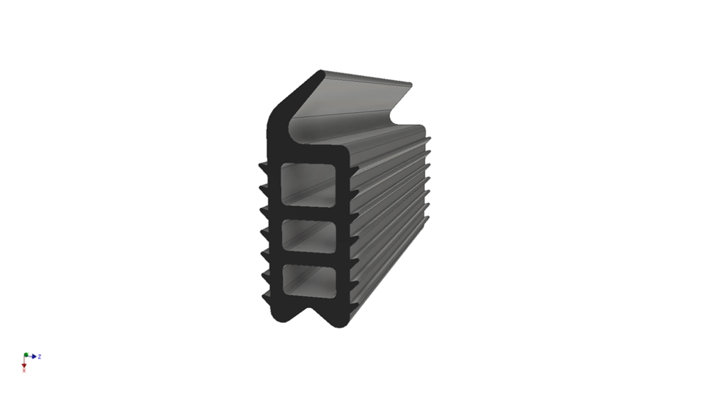 RS PRO Black EPDM Edging Strip, 20m