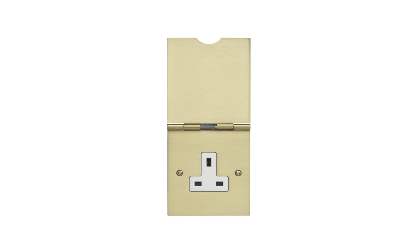 Contactum Gold 1 Gang Plug Socket, 2 Poles, 13A, Type G - British