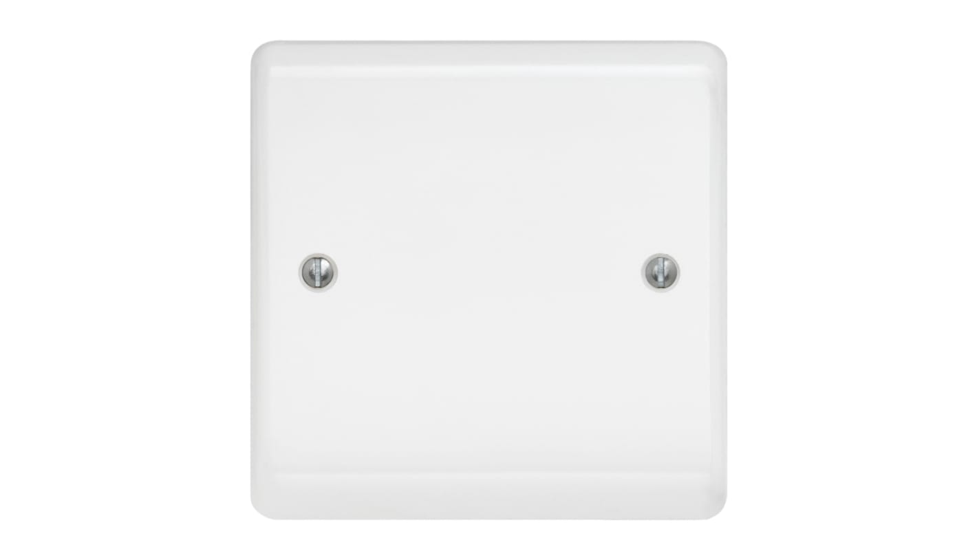 Contactum White 1 Gang Faceplate & Mounting Plate