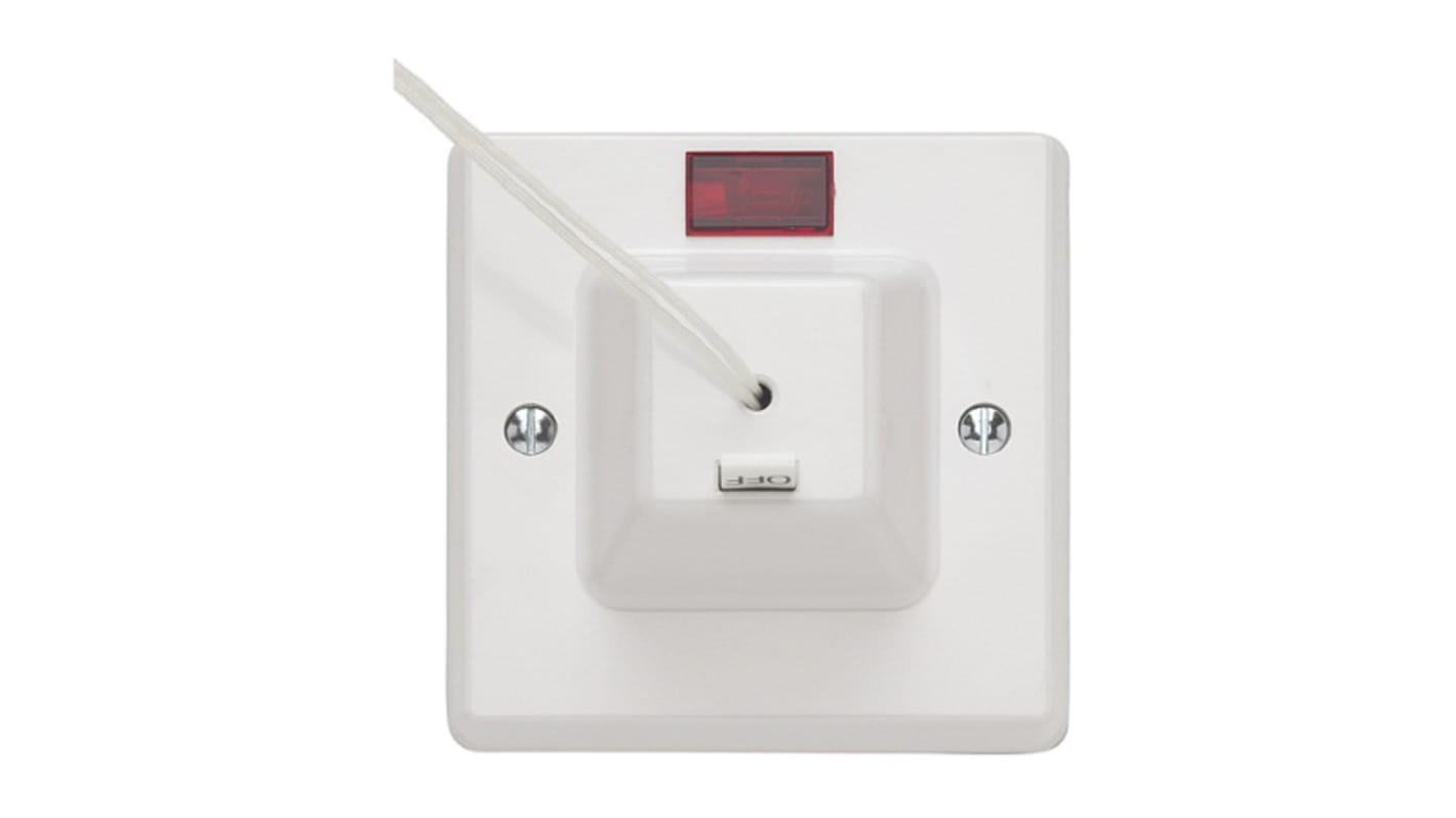 Contactum White Ceiling Switch, 50A 2 Way