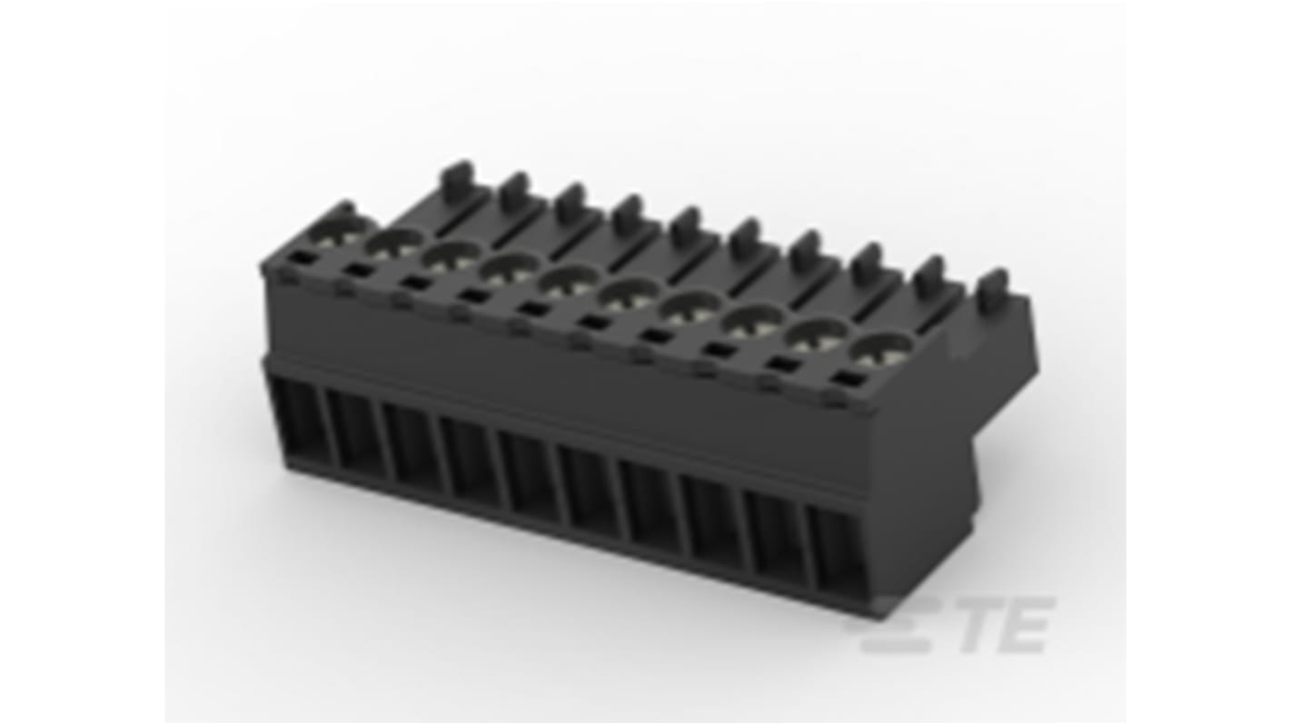 TE Connectivity, 3.5mm Pitch, TB, 10 Way, , Pluggable Terminal Block, Plug, Cable Mount, Screw Termination, 1-2213936-0