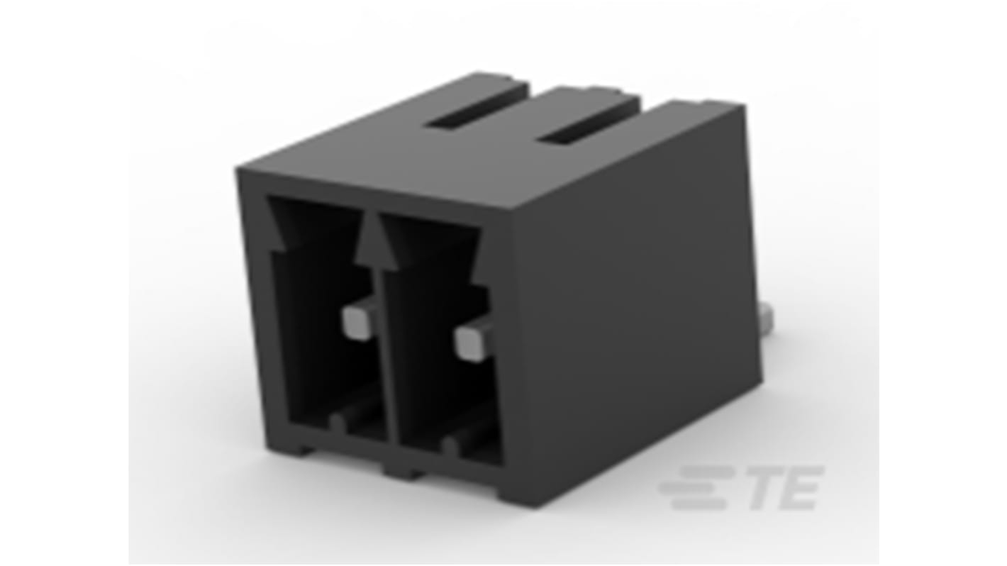 TE Connectivity 3.5mm Pitch 2 Way Right Angle Pluggable Terminal Block, Header, Surface Mount, Screw Termination