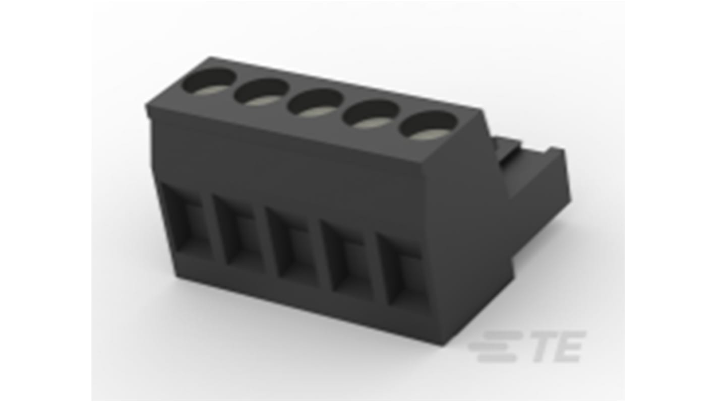 TE Connectivity, 5mm Pitch, TB, 5 Way, , Pluggable Terminal Block, Plug, Cable Mount, Screw Termination, 2305909-5