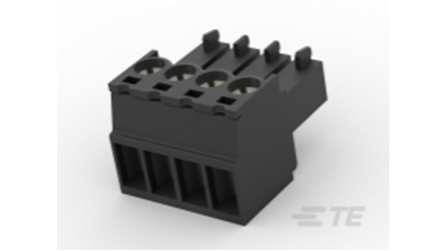 TE Connectivity, 3.5mm Pitch, TB, 4 Way, , Pluggable Terminal Block, Plug, Cable Mount, Screw Termination, 2213936-4