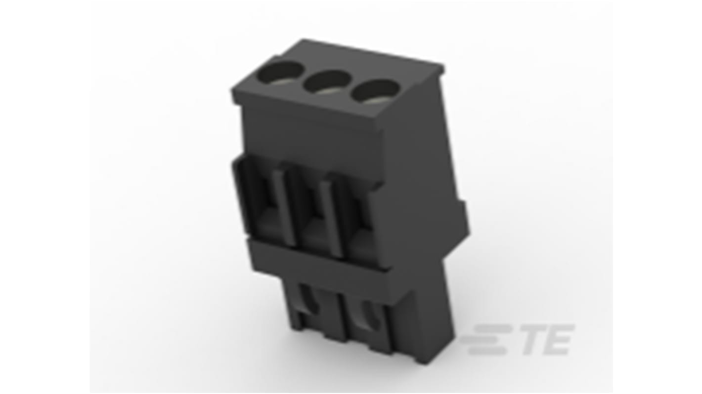TE Connectivity, 5mm Pitch, TB, 3 Way, , Pluggable Terminal Block, Plug, Cable Mount, Screw Termination, 2213935-3