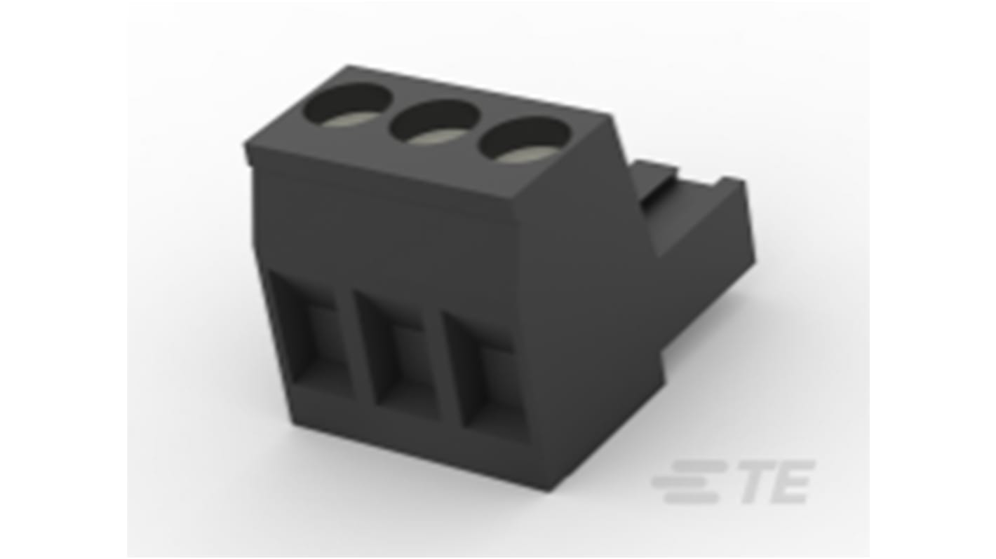 TE Connectivity, 5mm Pitch, TB, 3 Way, , Pluggable Terminal Block, Plug, Cable Mount, Screw Termination, 2305909-3