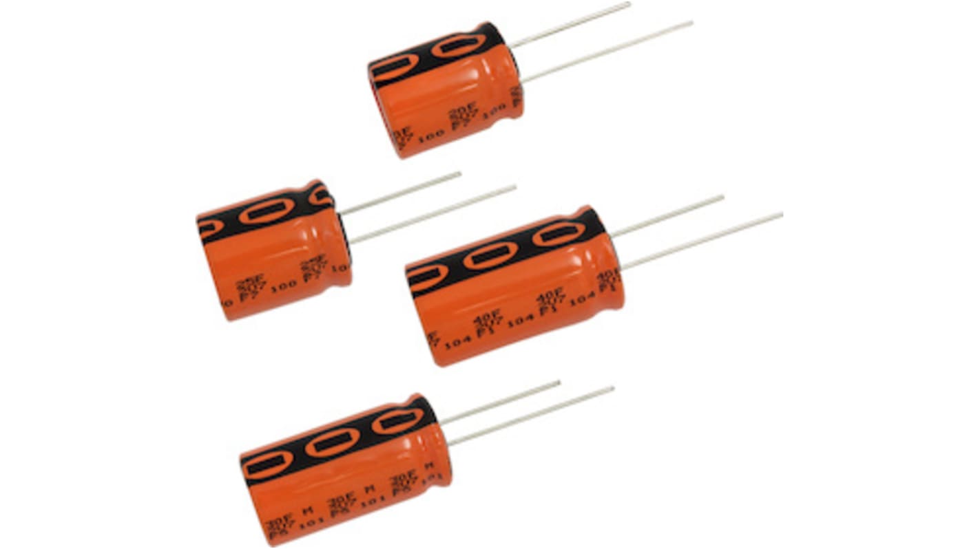AEC-Q200 Vishay, Superkondensator, 25F, -20 → +50%, 22mΩ, 2.7V, Hulmontering, Kapsling: 19