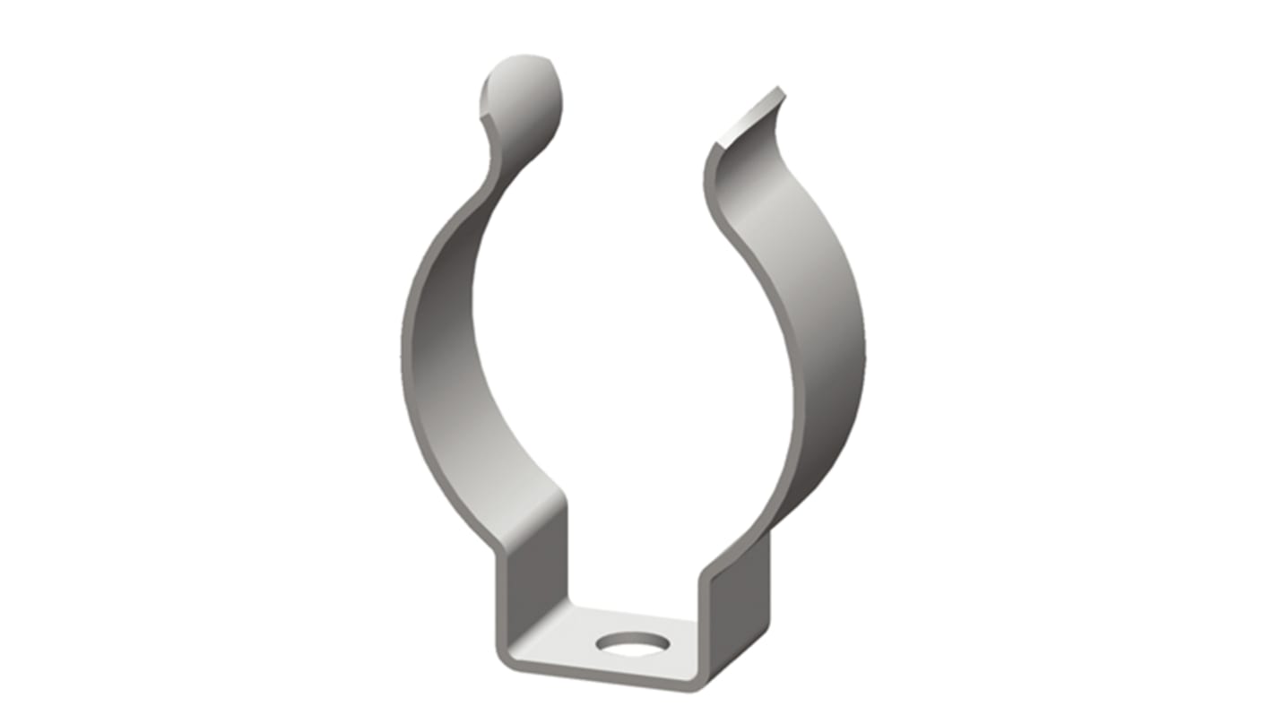 Clip a molla in Acciaio RS PRO, diametro di 16mm, diametro foro 4mm, dimensioni 15.1mm x 19.8mm x 7.94mm