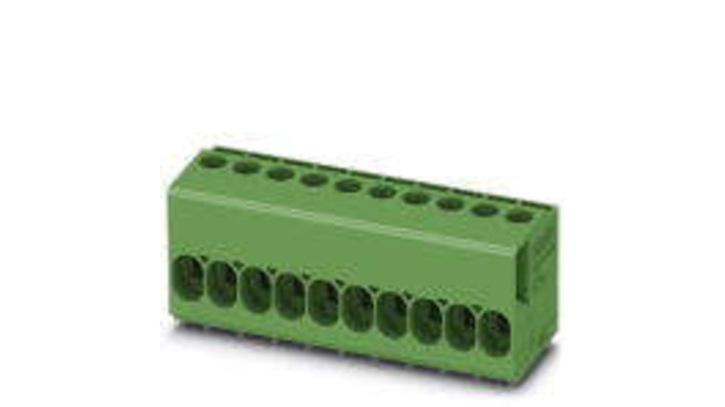 Phoenix Contact TDPT 2.5/ 2-SC-5.08 Series PCB Terminal Block, 2-Contact, 5.08mm Pitch, Through Hole Mount, 1-Row,