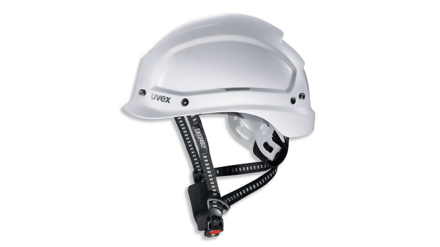 Uvex Alpine Pheos White Safety Helmet with Chin Strap, Adjustable, Ventilated