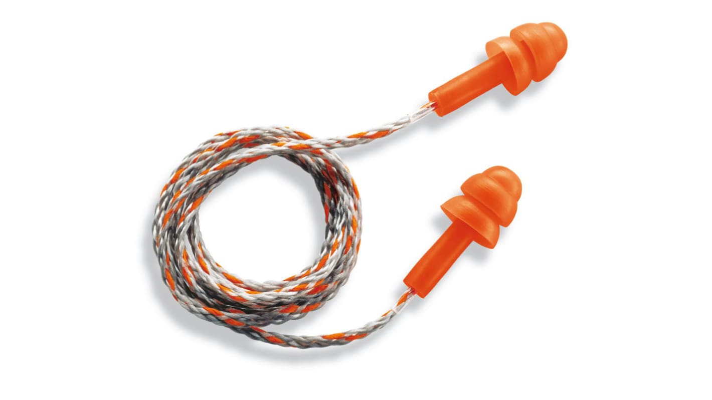 uvex whisper  Mehrweg Gehörschutzstöpsel EN352, Polyester Orange, SNR 23dB, 50 Paar