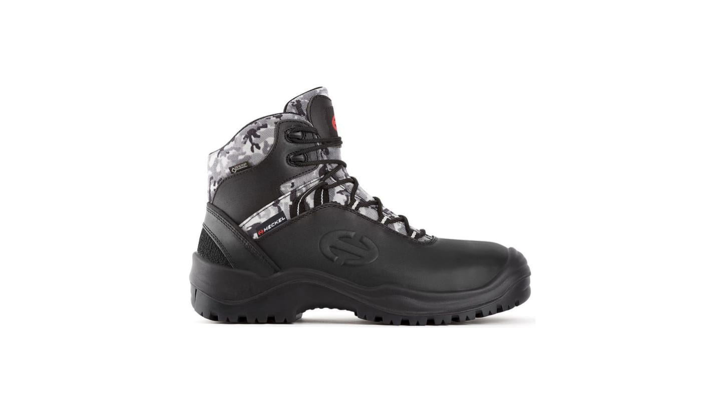 Heckel Gore-Tex MX 200 GT Black, White Non Metal Toe Capped Unisex Ankle Safety Boots, UK 5, EU 38