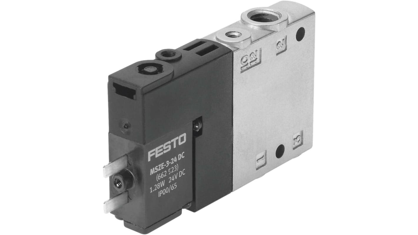 Festo 3/2 Solenoid Pilot Valve - Electrical M7 CPE Series 24V dc, 196915