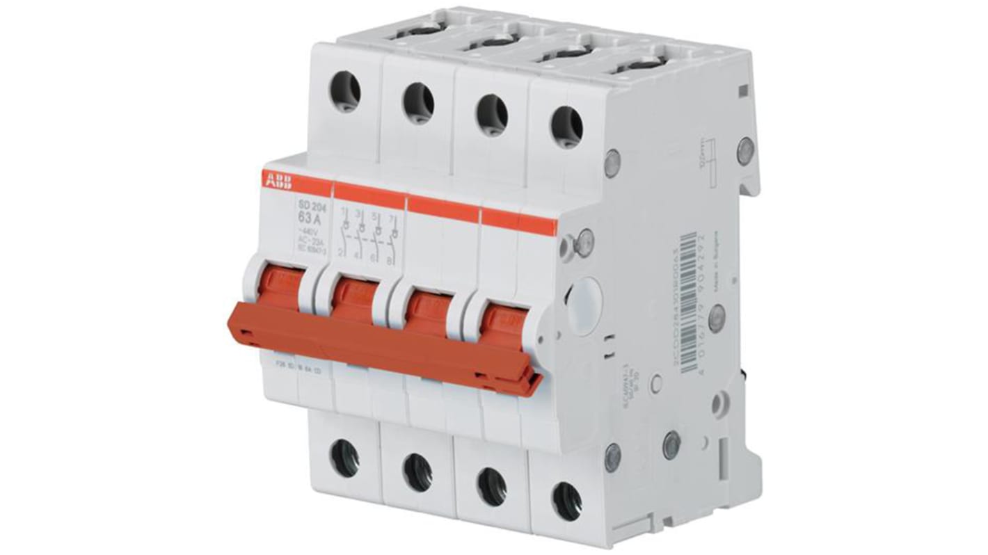ABB 4P Pole Isolator Switch - 32A Maximum Current