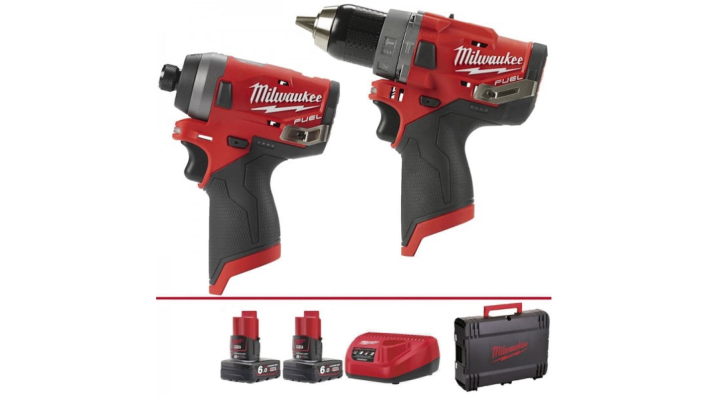 Milwaukee M12FPP2A-602X, 12V Cordless Power Tool Kit - Cordless Drill Kit
