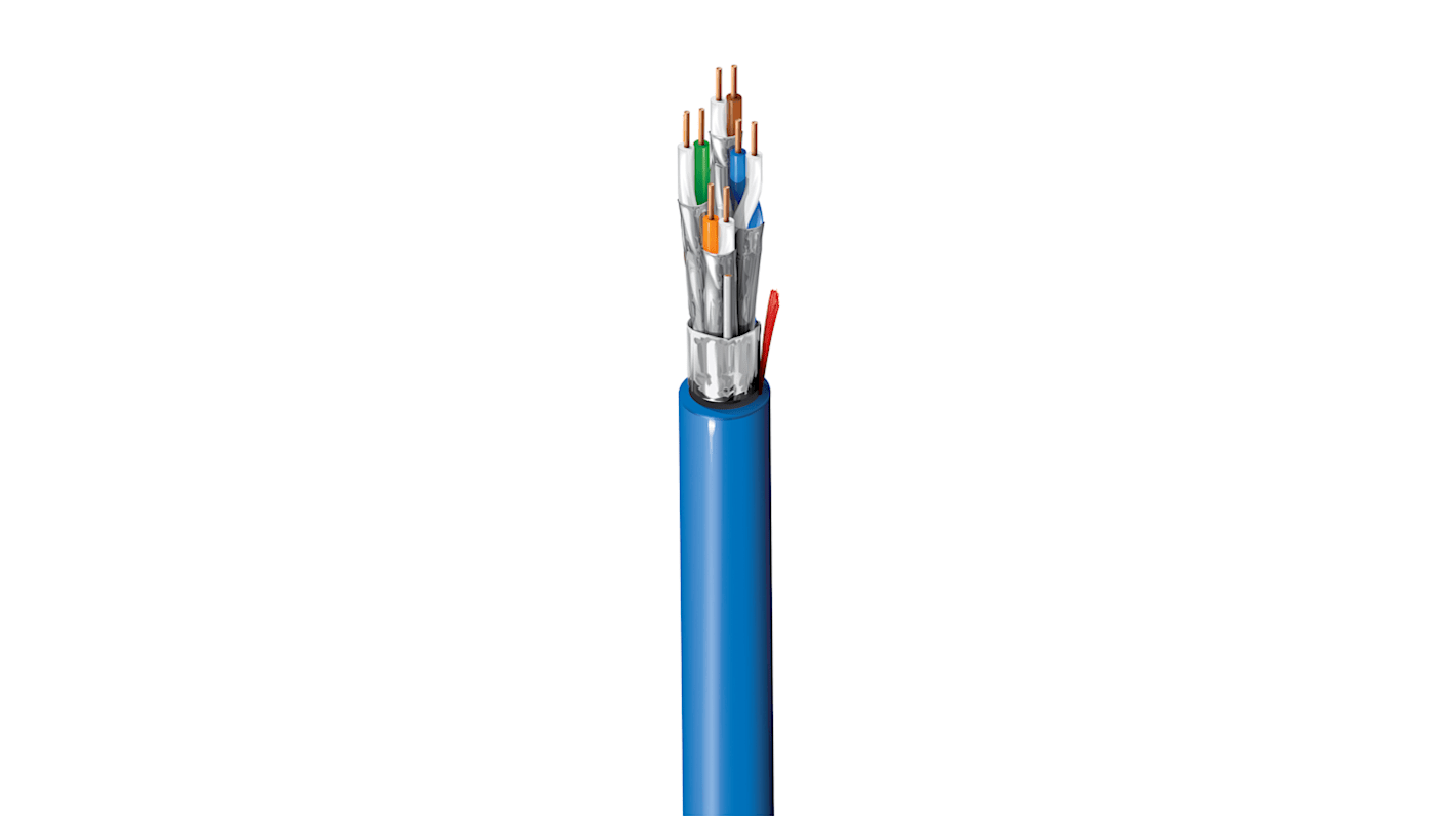 Belden2201ENH, 500m Cat6a, Blue, F/FTP Shielded, Unterminated LSZH Sheath