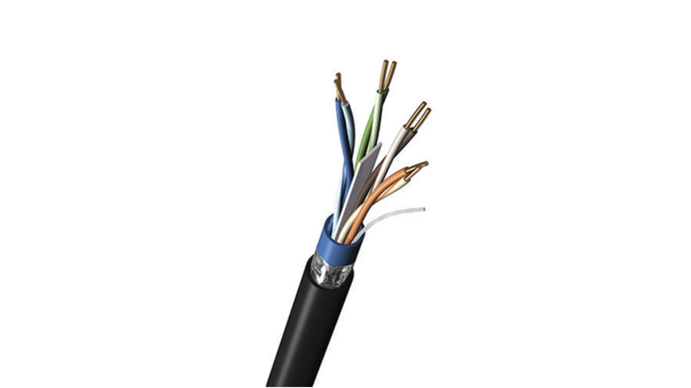 Belden7953A, 305m Cat6, Black, F/UTP Shielded, Unterminated PVC Sheath