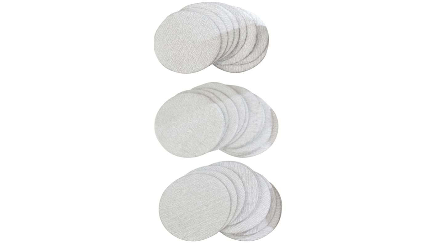 RS PRO Sanding Disc, 76.2mm, 320, 400, 600 Grit, 30 in pack