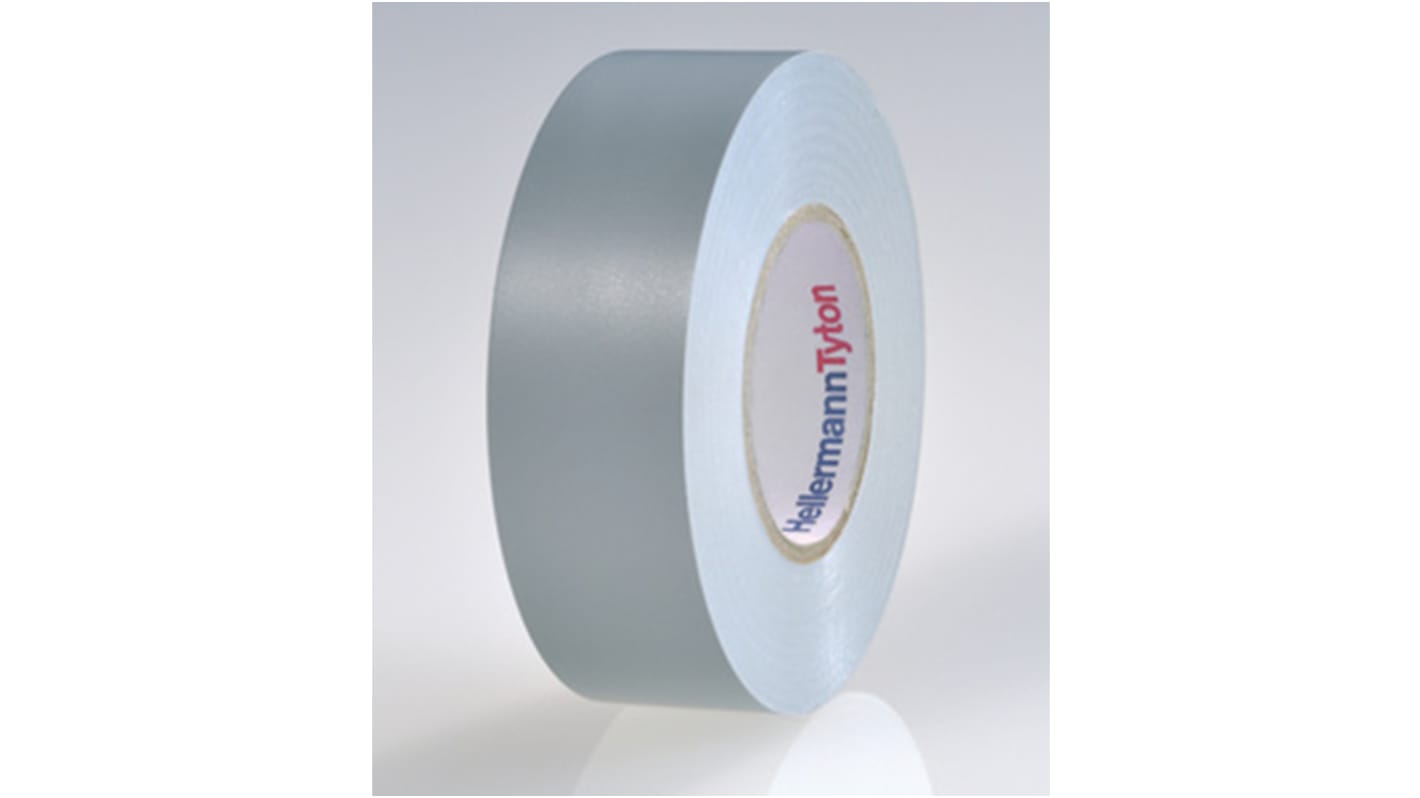 HellermannTyton HelaTape Flex Grey Electrical Tape, 19mm x 20m