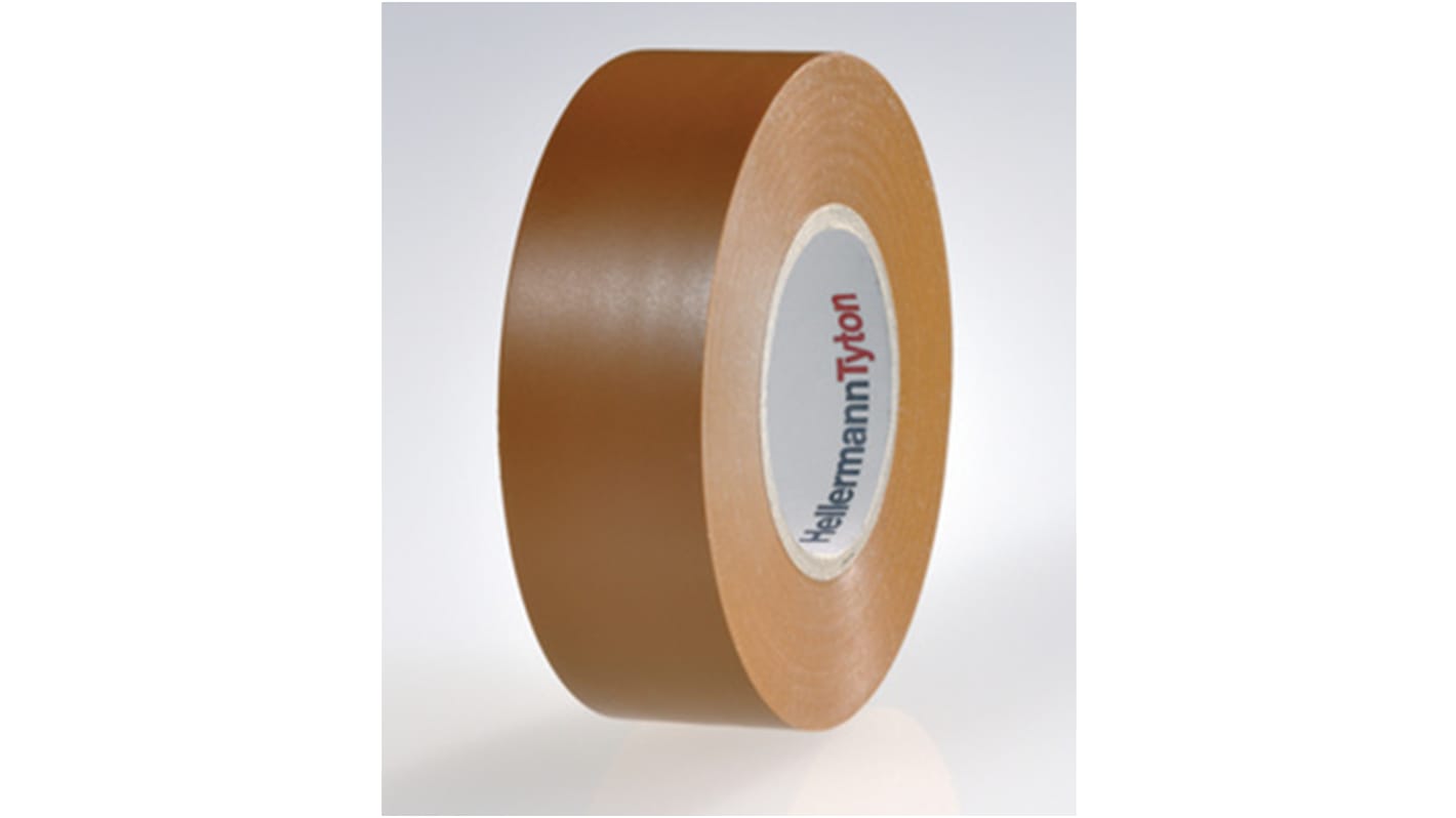 HellermannTyton 絶縁テープ 茶,幅：19mm,：710-00158 HTAPE-FLEX15-19x20-PVC-BN