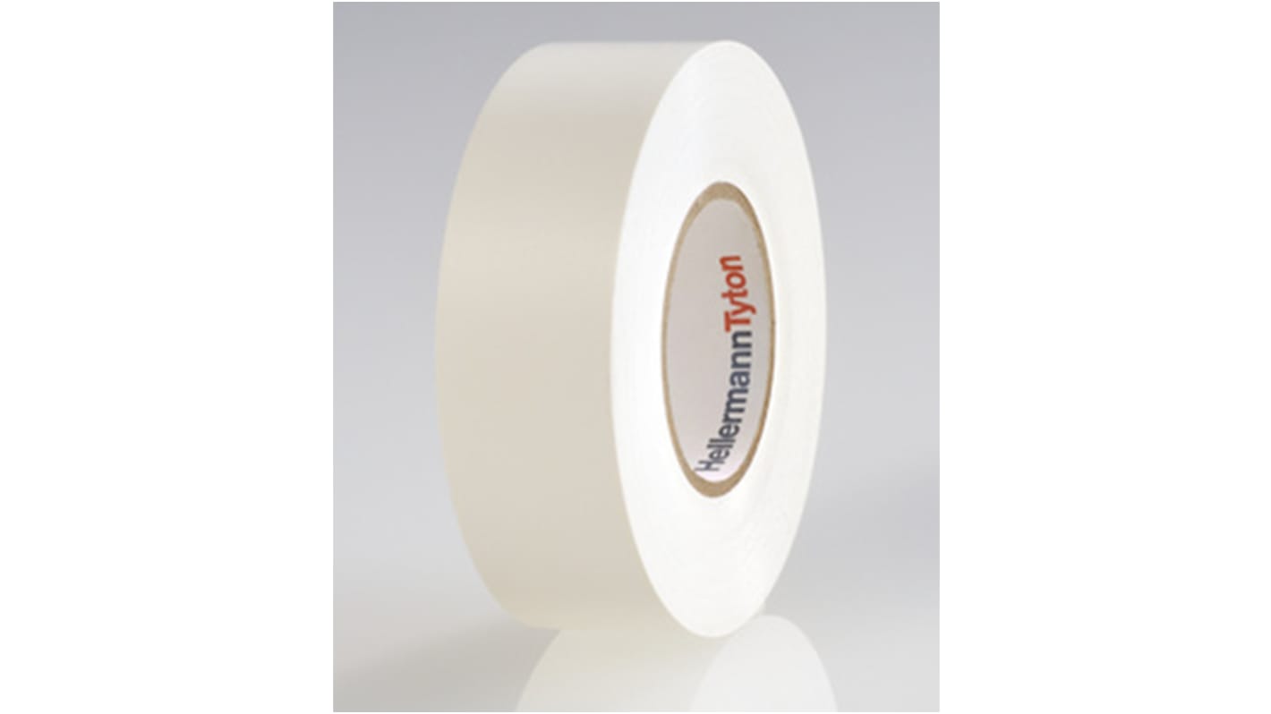 HellermannTyton 絶縁テープ 白,幅：19mm,：710-00156 HTAPE-FLEX15-19x20-PVC-WH