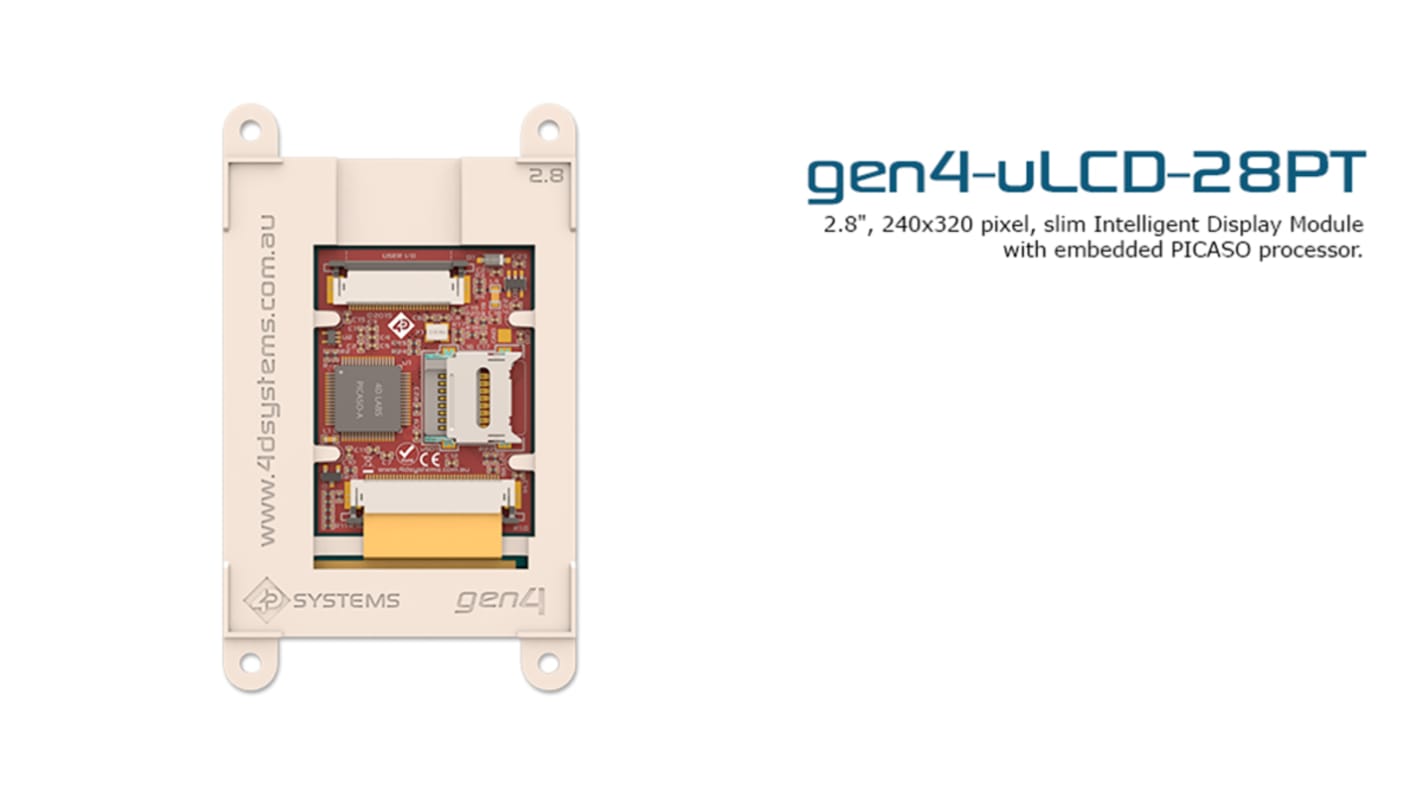 Afficheur 2.8pouces 4D Systems gen4 avec Ecran tactile résistif pour Arduino