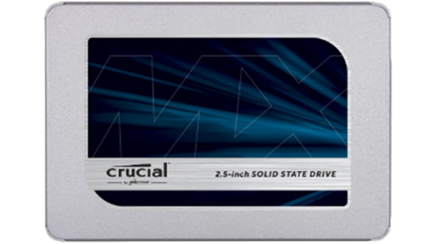 Crucial MX500, 2,5 Zoll Intern SSD-Laufwerk SATA III, 250 GB, SSD, AES-256