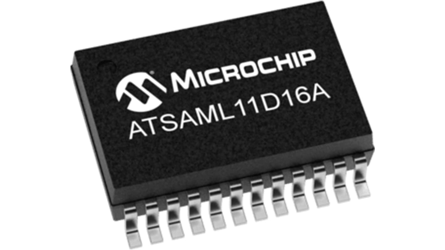 Microchip SAML11单片机, ARM Cortex M23内核, 24针, VQFN, 最大32MHz, 64 kB 闪存, 16 kB RAM